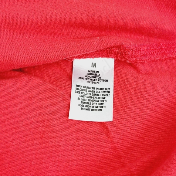 Aero Crop Top Boyfriend OG Tee Collection Shirt Coca-Cola, Medium, Red - Picture 3 of 4